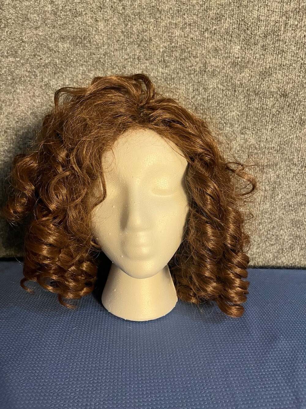Ashro Brown Curly Synthetic Hair Wig 002-050